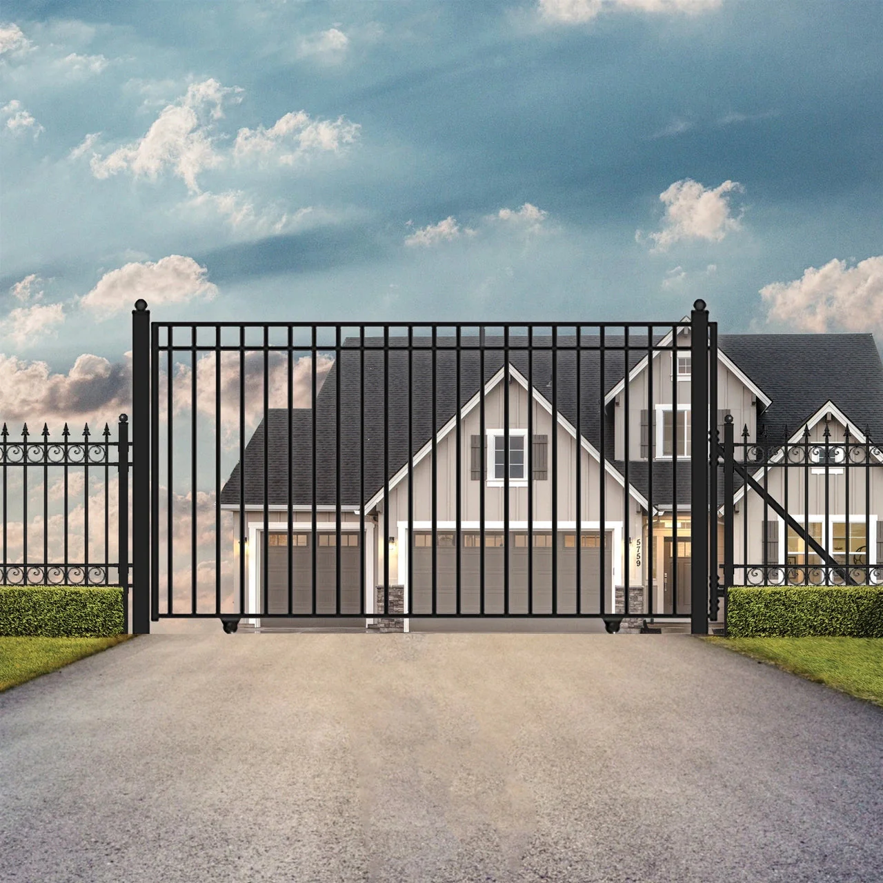 Aleko Steel Sliding Driveway Gate - MADRID Style - 25 x 6 Feet - Image 6