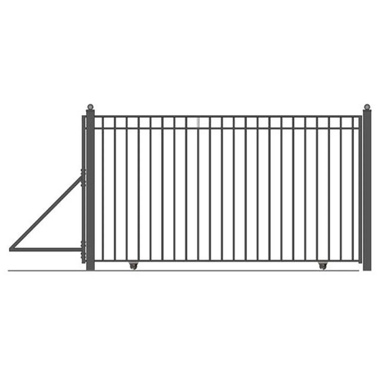 Aleko Steel Sliding Driveway Gate - MADRID Style - 30 x 6 Feet - Image 8