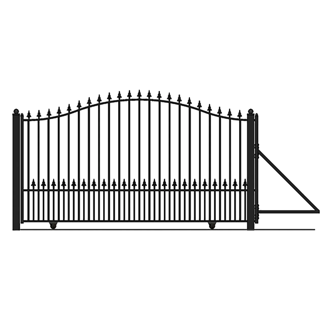 Aleko Steel Sliding Driveway Gate - MUNICH Style - 12 x 6 Feet