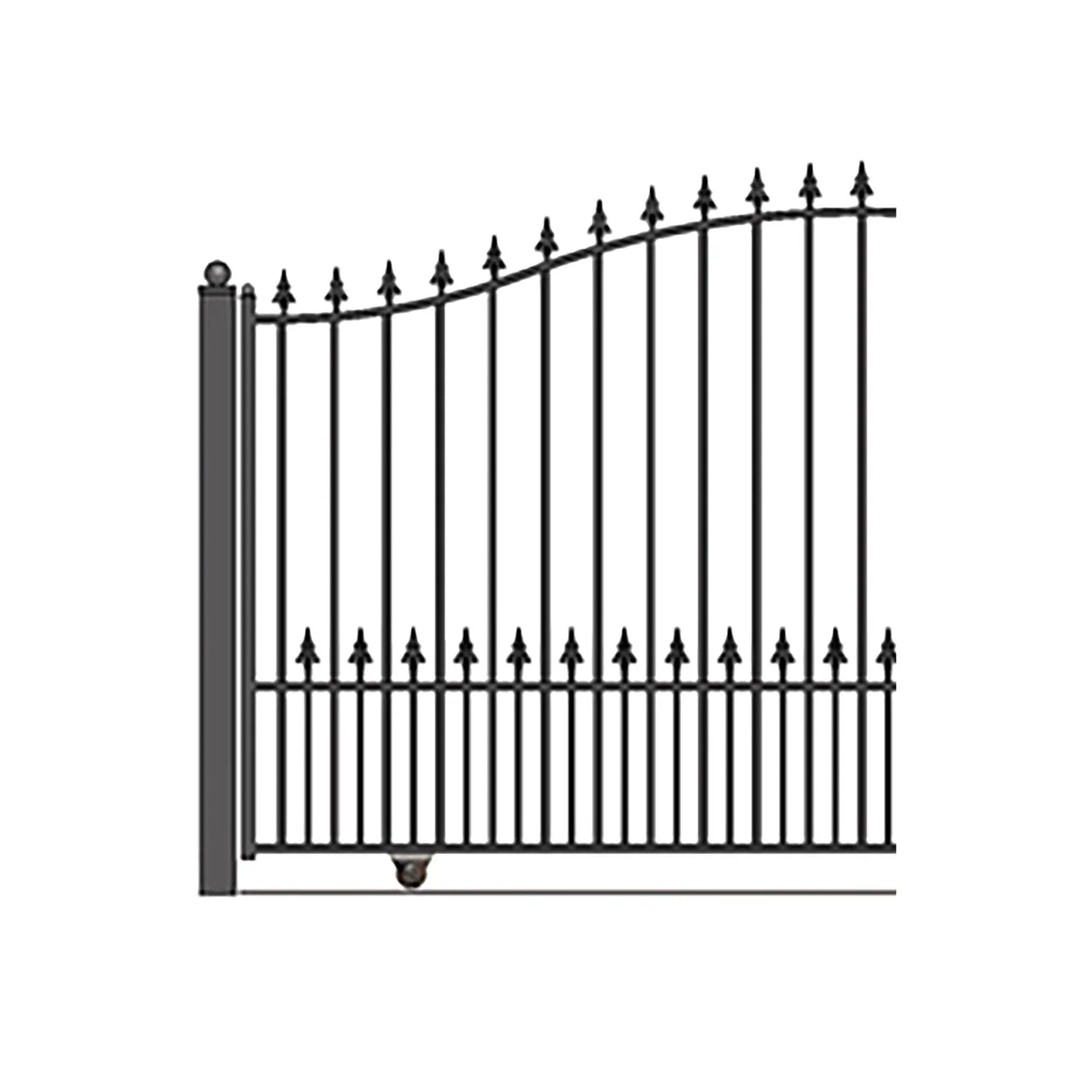 Aleko Steel Sliding Driveway Gate - MUNICH Style - 12 x 6 Feet - Image 3
