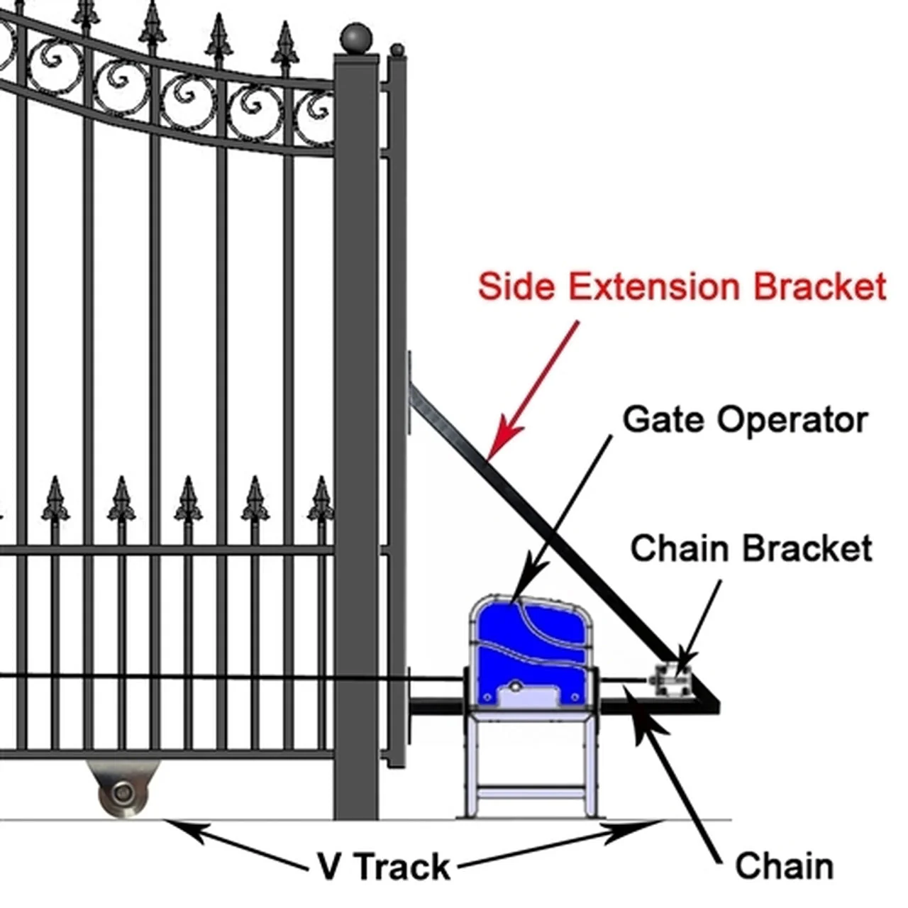 Aleko Steel Sliding Driveway Gate - PARIS Style - 12 x 6 Feet - Image 3