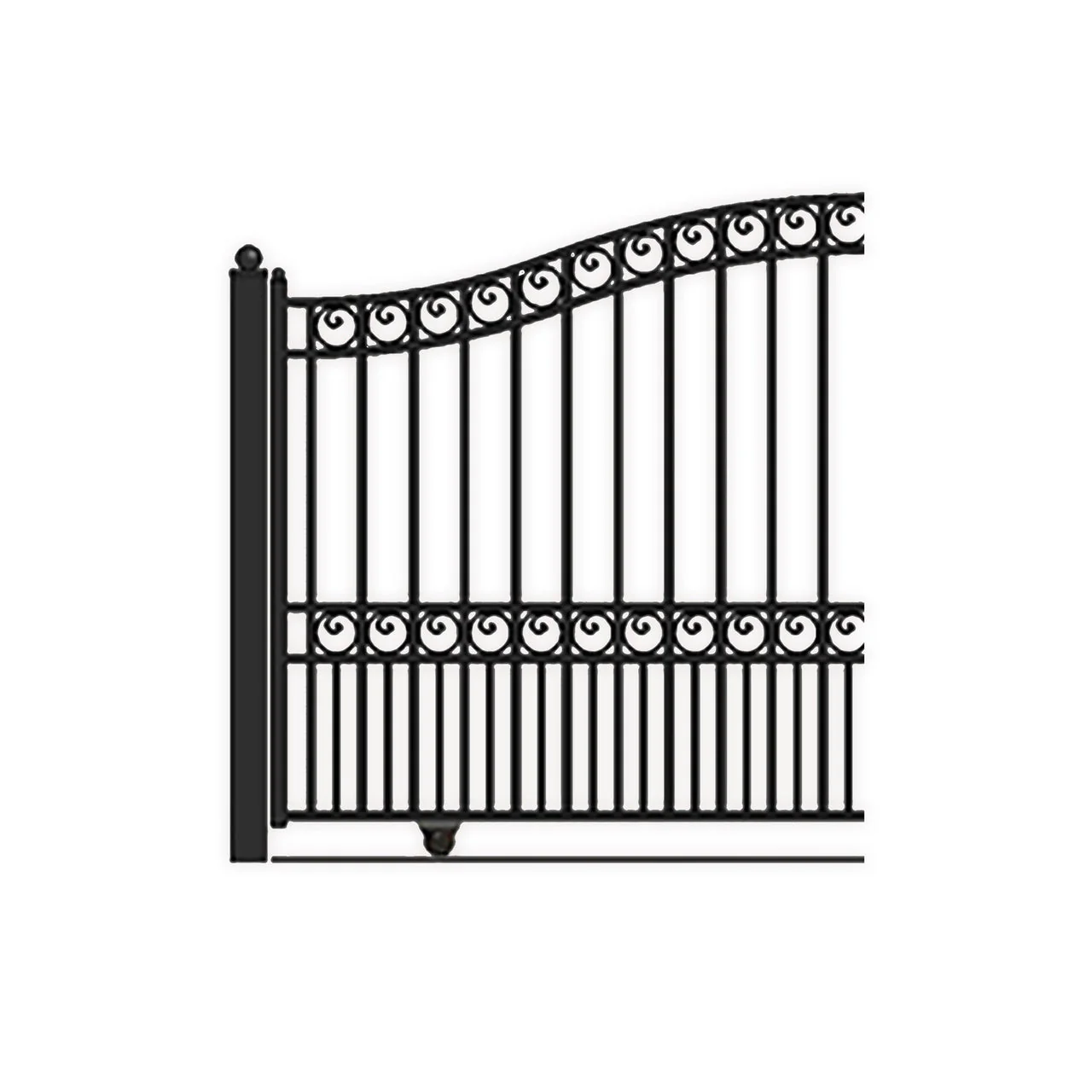 Aleko Steel Sliding Driveway Gate - PARIS Style - 18 x 6 Feet - Image 2