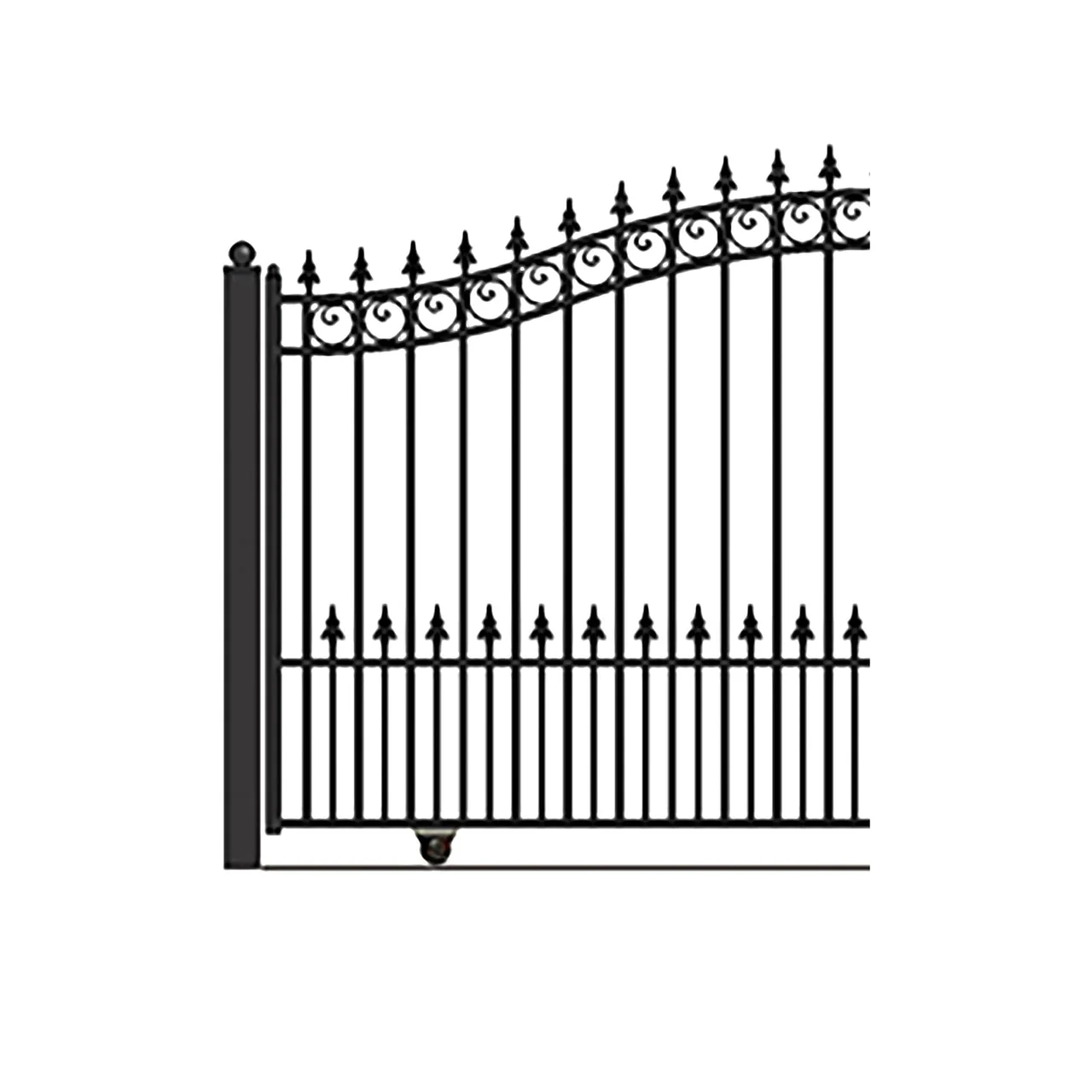 Aleko Steel Sliding Driveway Gate - PRAGUE Style - 12 x 6 Feet - Image 2