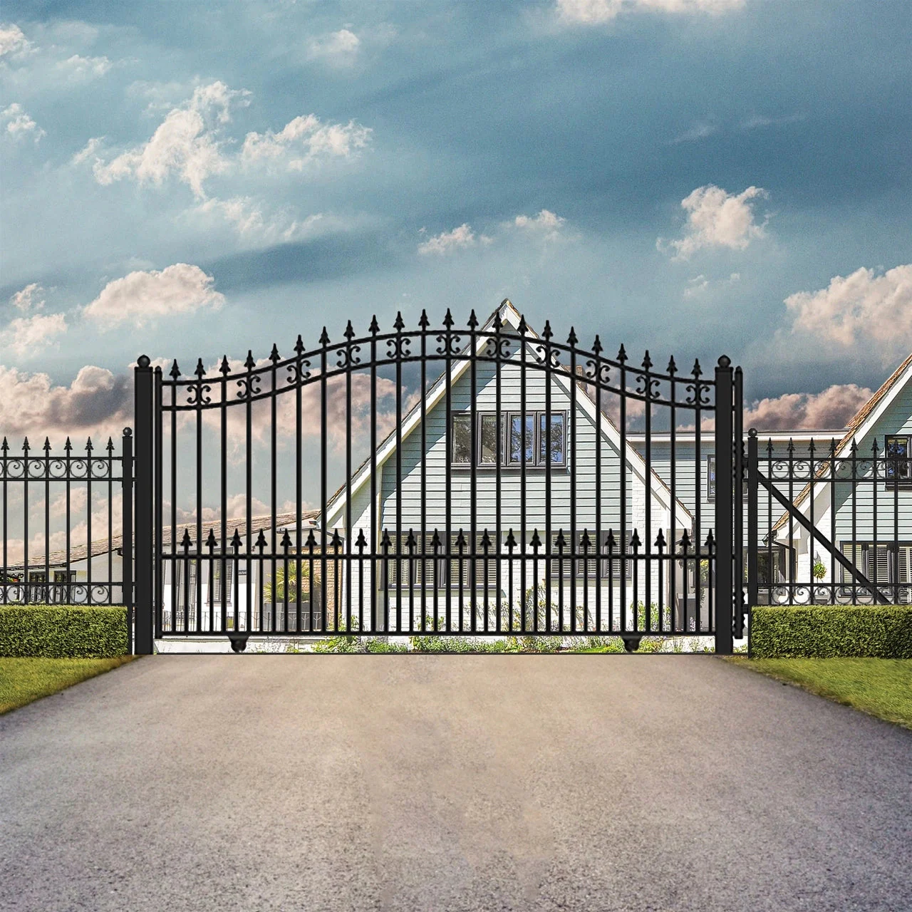 Aleko Steel Sliding Driveway Gate - ST.PETERSBURG Style - 12 x 6 Feet - Image 9