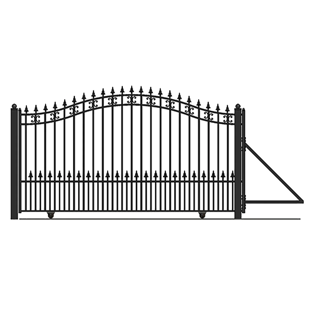 Aleko Steel Sliding Driveway Gate - ST.PETERSBURG Style - 14 x 6 Feet
