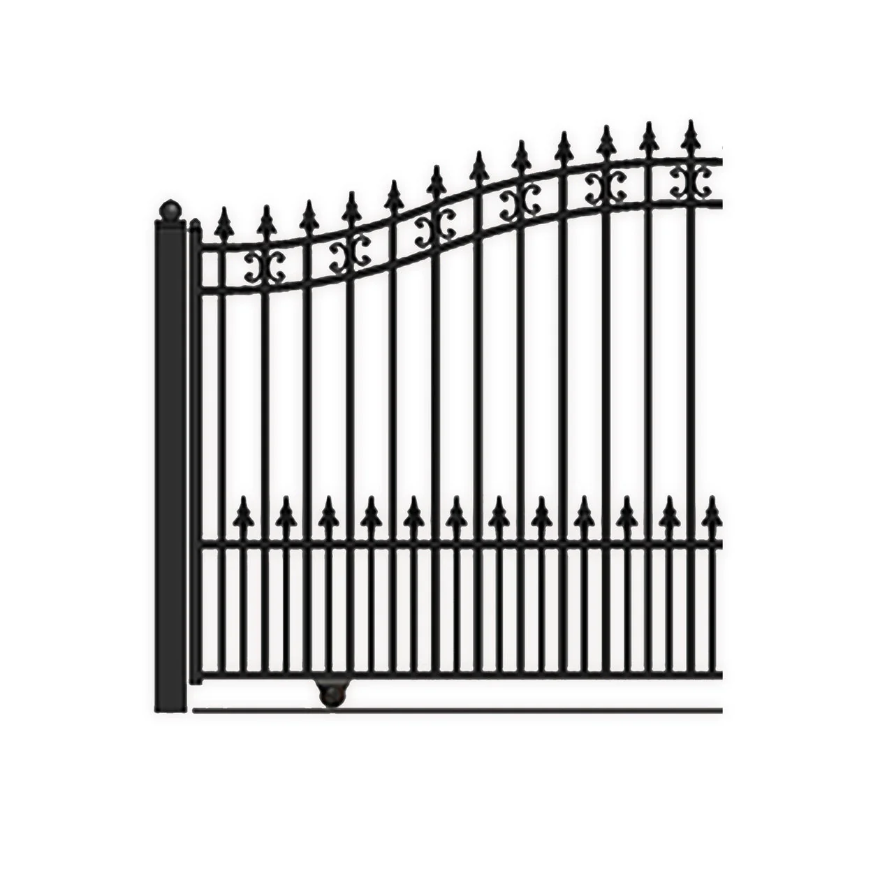 Aleko Steel Sliding Driveway Gate - ST.PETERSBURG Style - 16 x 6 Feet - Image 2