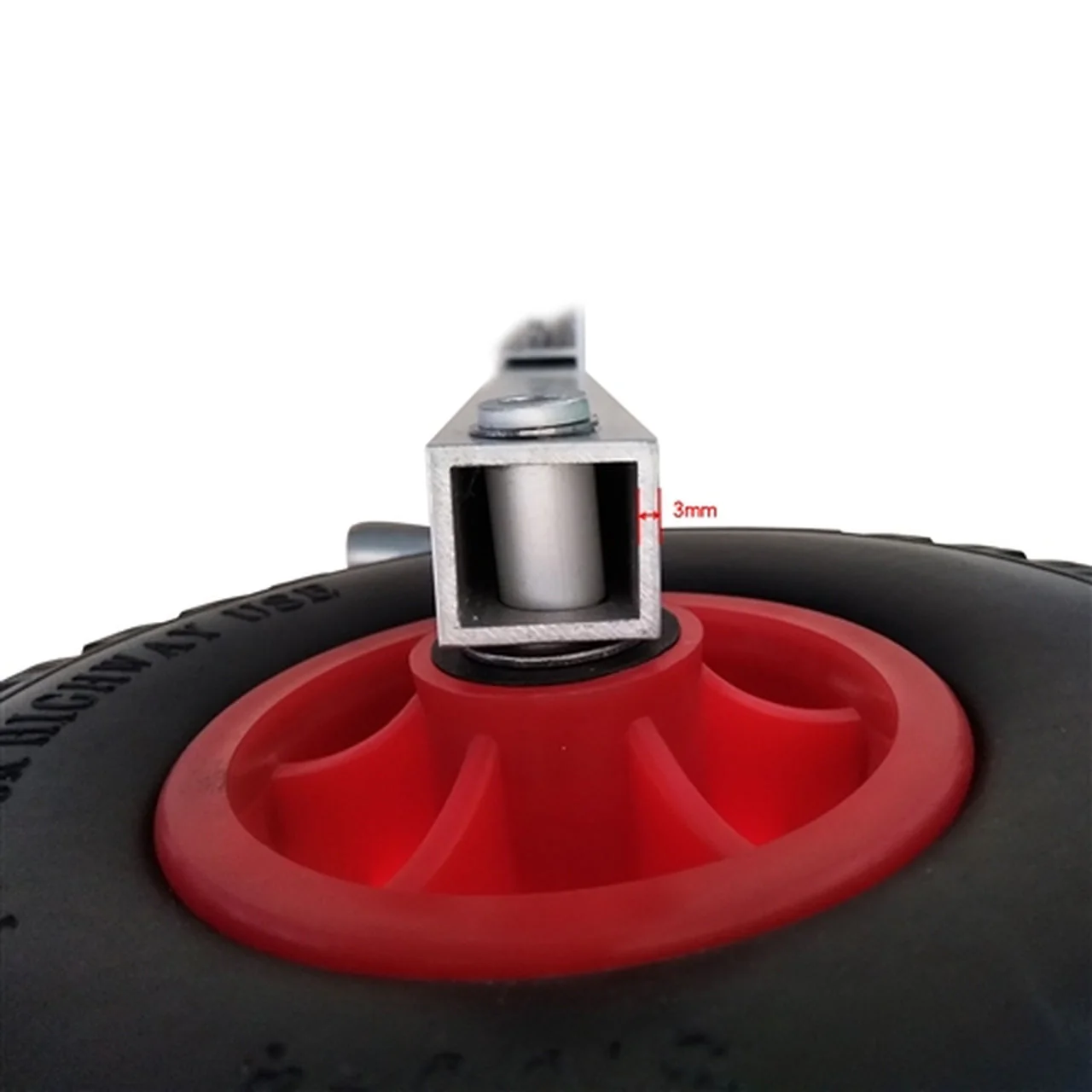 Aleko Tools Pair of Heavy Duty Aluminum Alloy Wheels for Inflatable Boats - Image 3