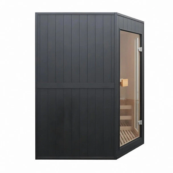 Aleko Viola Canadian Hemlock Traditional Indoor Sauna - 3-4 Person - SHEM4BLACK-AP - Image 3