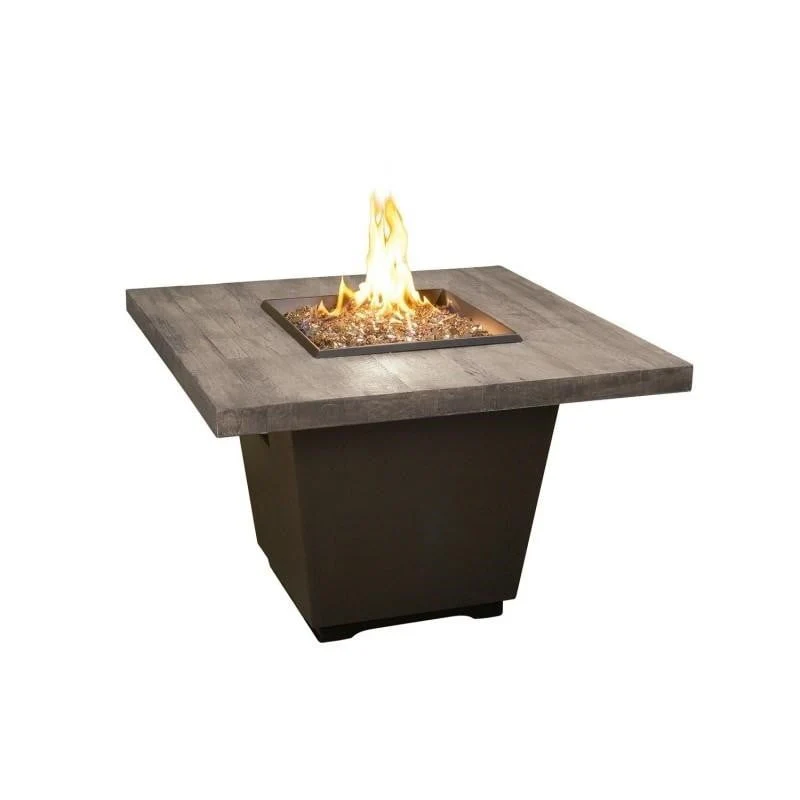 American Fyre Designs Reclaimed Wood 24 Inch Cosmo Square Firetable