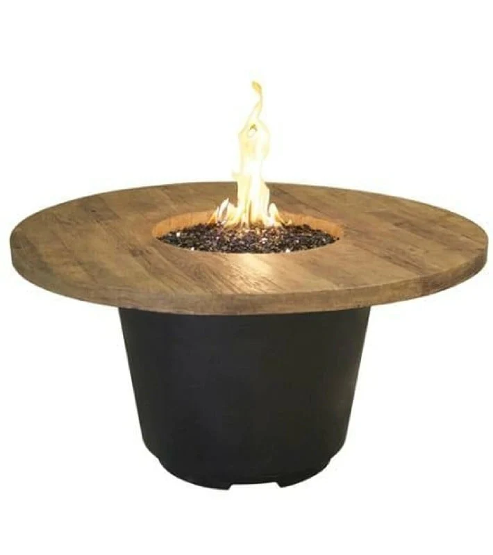 American Fyre Designs Reclaimed Wood 24 Inch Cosmo Round Firetable