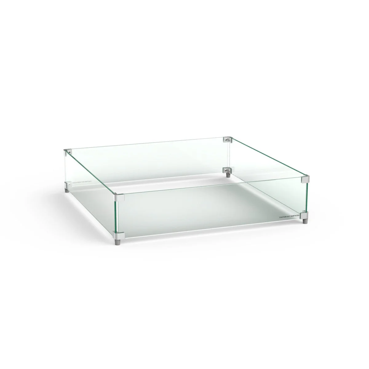American Fyre Designs 8210-WG Square Glass Wind Guard for Dining Firetable