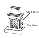 American Fyre Designs 87 inch Vented Free-Standing Outdoor Phoenix Fireplace, No Recess - Image 2
