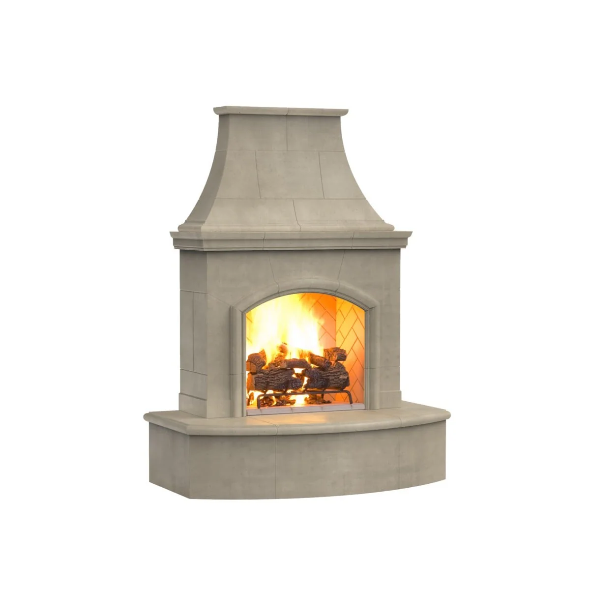 American Fyre Designs 87 Inch Vented Free-Standing Outdoor Phoenix Fireplace