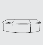 American Fyre Designs 87 Inch Vent-Free Free-Standing Outdoor Phoenix Fireplace, 16 Inch Radiused Bullnose, Key Value on the RIGHT/Gas - Image 3