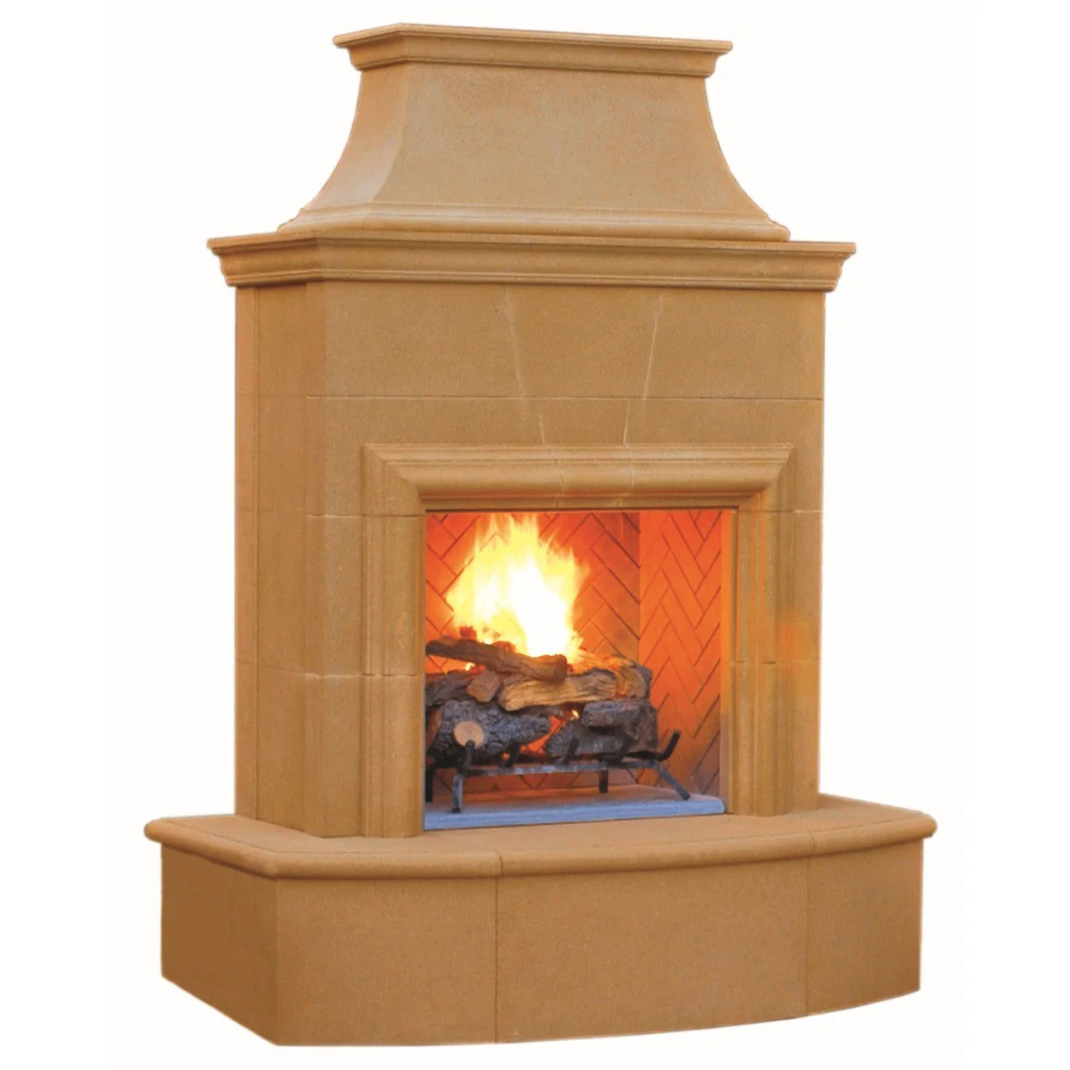 American Fyre Designs 87 inch Vented Free-Standing Outdoor Phoenix Fireplace - Image 3