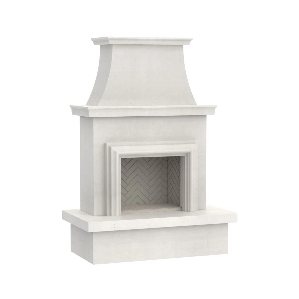 American Fyre Designs 91 Inch Vented Free-Standing Outdoor Contractor's Model with Moulding Fireplace