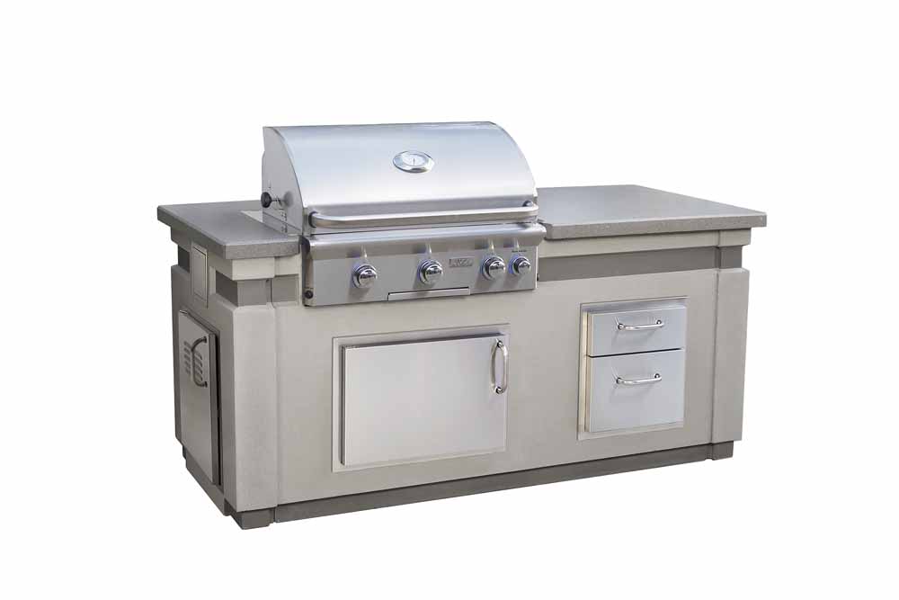 American Outdoor Grill Ready-to-Assemble 6-Foot Outdoor Kitchen BBQ Island Bundle with L-Series 30-Inch Gas Grill