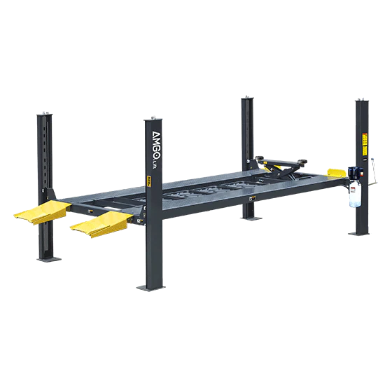 AMGO 408-P 8,000 lb Four-Post Parking Lift Foldable Ramps