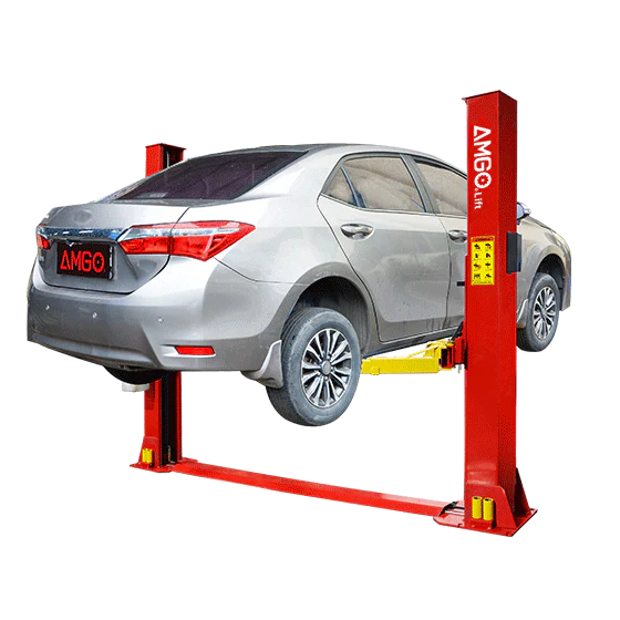 AMGO BP-9 Two-Post Auto Lift 9,000 lb 3-Stage Arms Safety