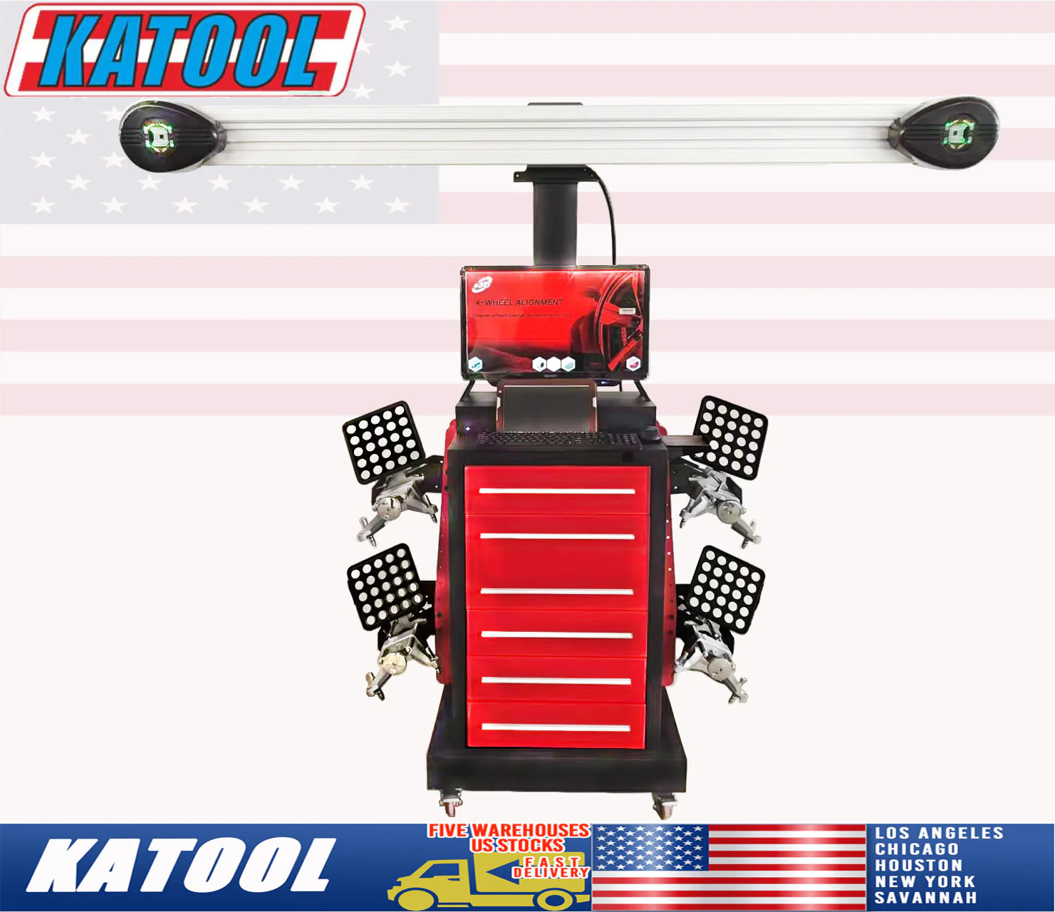 Katool KT-AV651 Mobile 3D Wheel Alignment for 2-Post and Scissor Lifts - Image 2