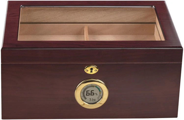 Prestige Import Group Desktop Medium Size Humidors Berkeley Digital Cherry Desktop Humidor with External Digital Hygrometer - Image 2
