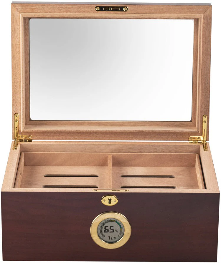 Prestige Import Group Desktop Medium Size Humidors Berkeley Digital Cherry Desktop Humidor with External Digital Hygrometer - Image 3