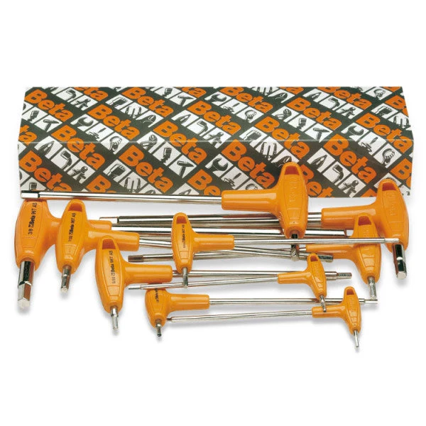 Beta Tools 10-Piece Offset Hex Key Wrench Set, High-Torque Handles