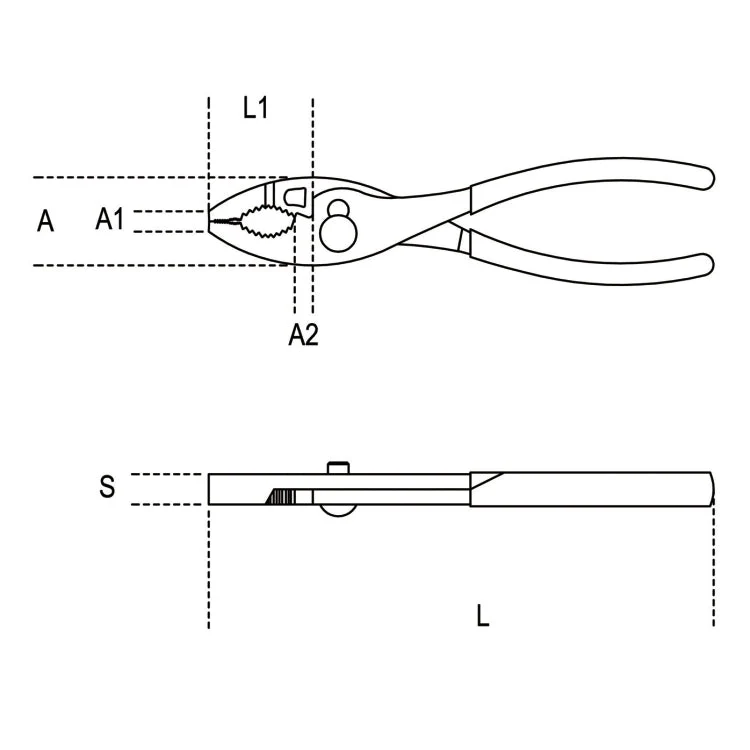 Beta Tools 1153INOX Stainless Steel Adjustable Pliers Two-Position Slip-Joint - Image 2
