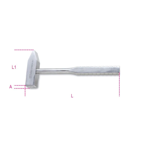 Beta Tools 1370INOX Engineer's Stainless Steel Hammer for Mechanics