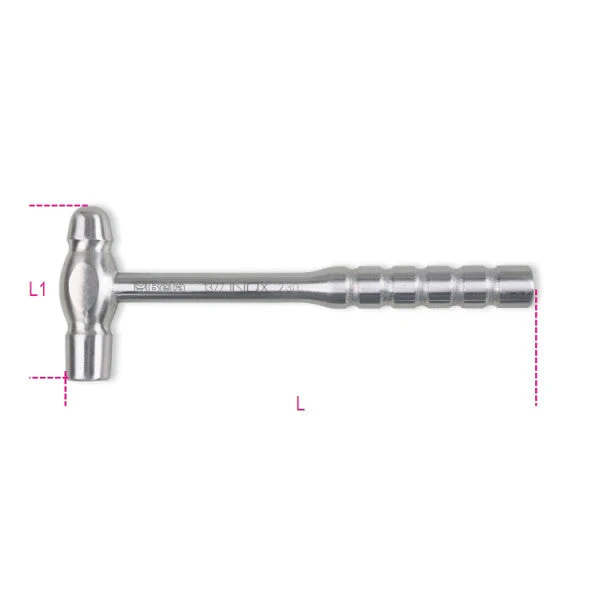 Beta Tools 1377INOX Stainless Steel Ball Pein Hammer Round Head