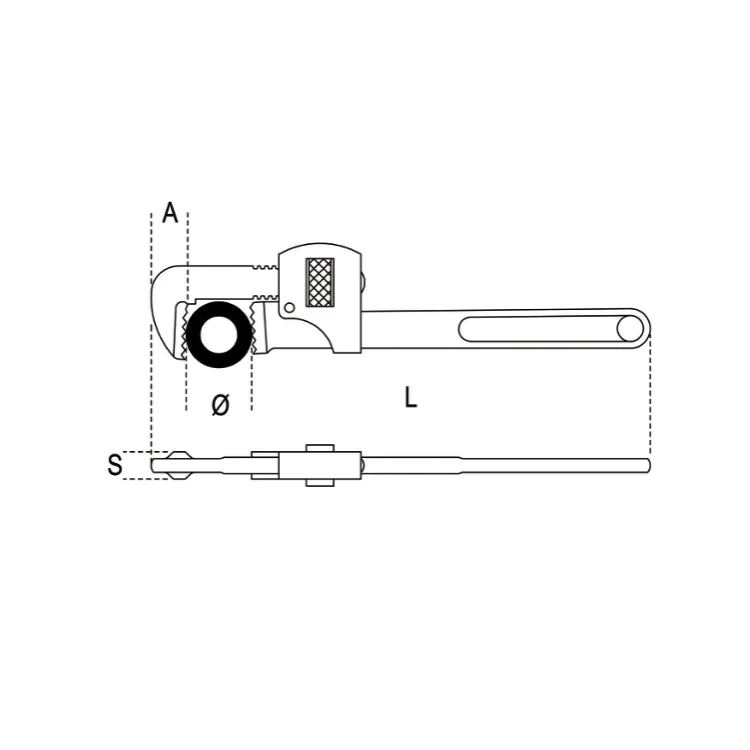 Beta Tools 362 INOX Stainless Steel Pipe Wrench 300 mm - Image 2