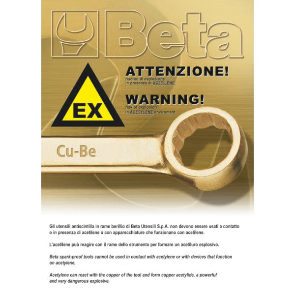 Beta Tools 42BA Sparkproof Combination Wrenches Open Bi-Hex Ring Ends - Image 2