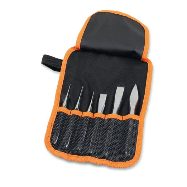 Beta Tools 6-Piece Punch and Chisel Set in Polyester Wallet