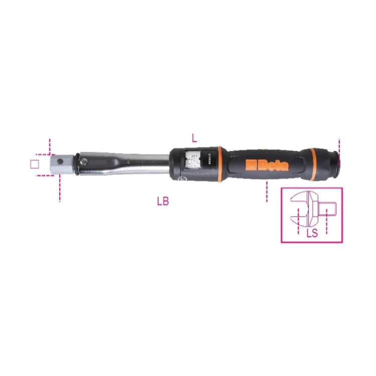 Beta Tools 669N Click-type torque bars, rectangular female drive, for right-hand and left-hand tightening, torque accuracy: ± 3% - Image 2
