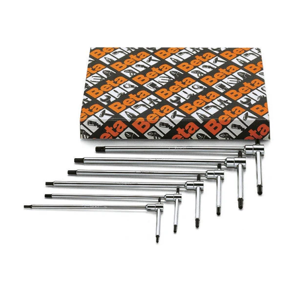 Beta Tools 951AS/S6X Chrome-Plated T-Handle Wrench Set Three Hex Ends