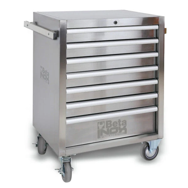Beta Tools C04TSS-7 Stainless Steel Mobile Roller Cab Seven Drawers