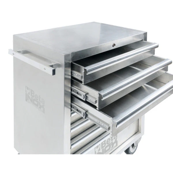 Beta Tools C04TSS-7 Stainless Steel Mobile Roller Cab Seven Drawers - Image 2