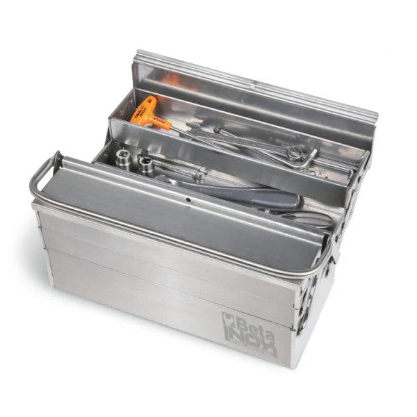 Beta Tools C20TSS Five-Section Cantilever Tool Box Stainless Steel - Image 2