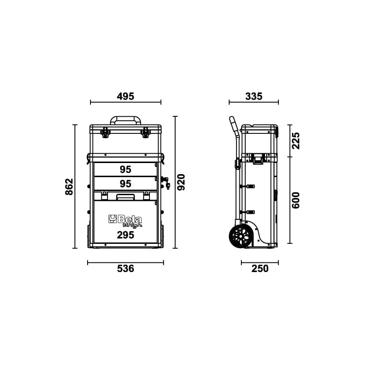 Beta Tools C41H Tool trolley with 2 detachable modules - Image 6