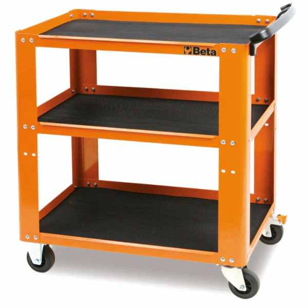 Beta Tools C51 3-Shelf Workshop Trolley with Rubber Tops