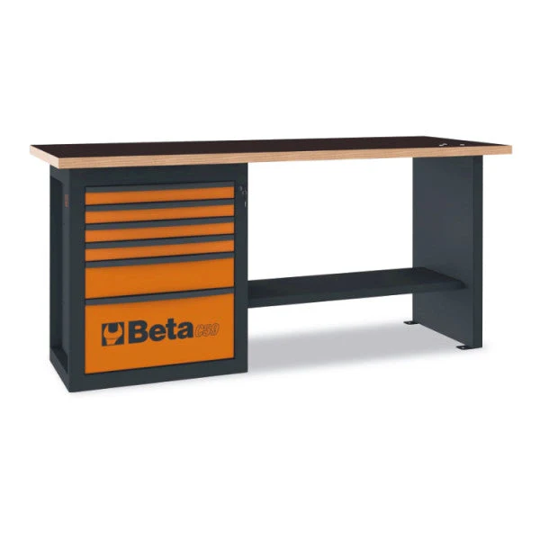Beta Tools Endurance Workbench with 6-Drawer Chest Plywood Top 70cm