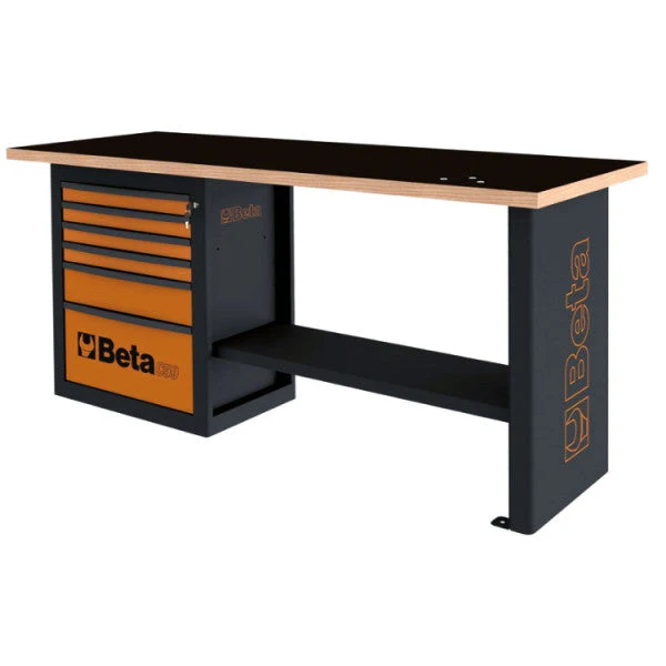 Beta Tools Endurance Workbench with 6-Drawer Chest Plywood Top 70cm - Image 2