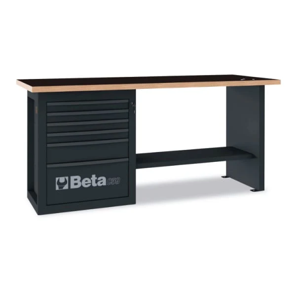 Beta Tools Endurance Workbench with 6-Drawer Chest Plywood Top 70cm - Image 3