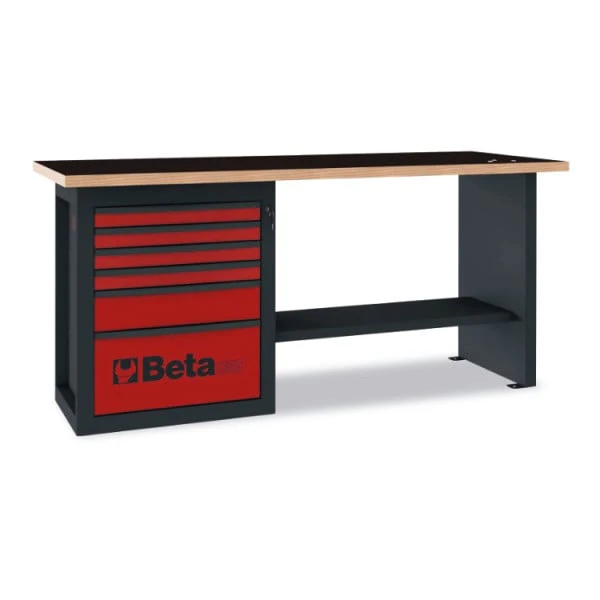 Beta Tools Endurance Workbench with 6-Drawer Chest Plywood Top 70cm - Image 4