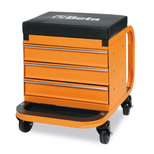 Beta Tools Heavy-duty Creeper with Tool Chest 2258N-O Workshop Seat