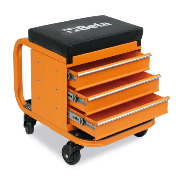 Beta Tools Heavy-duty Creeper with Tool Chest 2258N-O Workshop Seat - Image 4