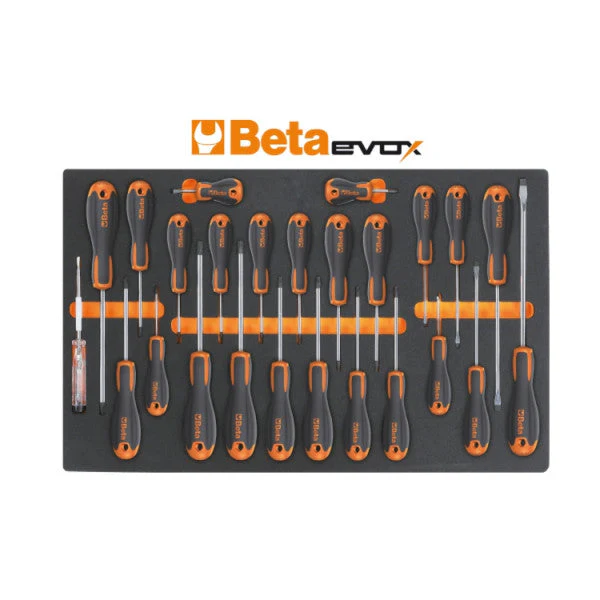 Beta Tools M213 Foam Tray with Beta Easy Screwdrivers Set