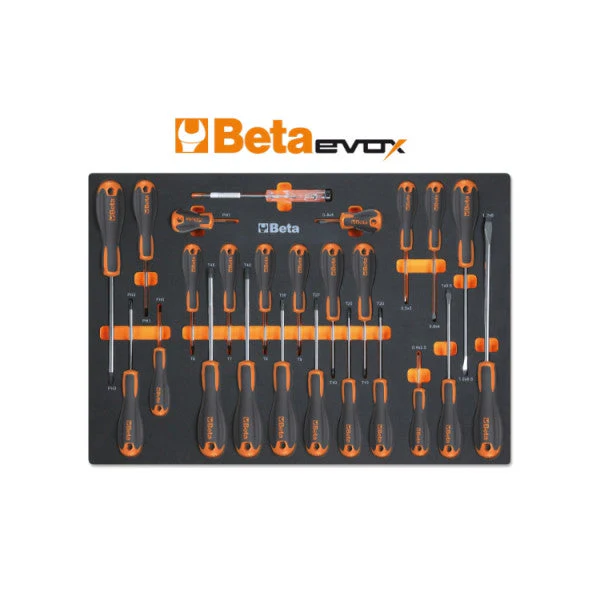 Beta Tools MM210 Foam Tray with Beta Evox Screwdriver Set