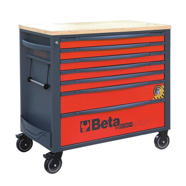 Beta Tools RSC24AXLP/7 Mobile Roller Cab 7 Drawers Wood Worktop - Image 4