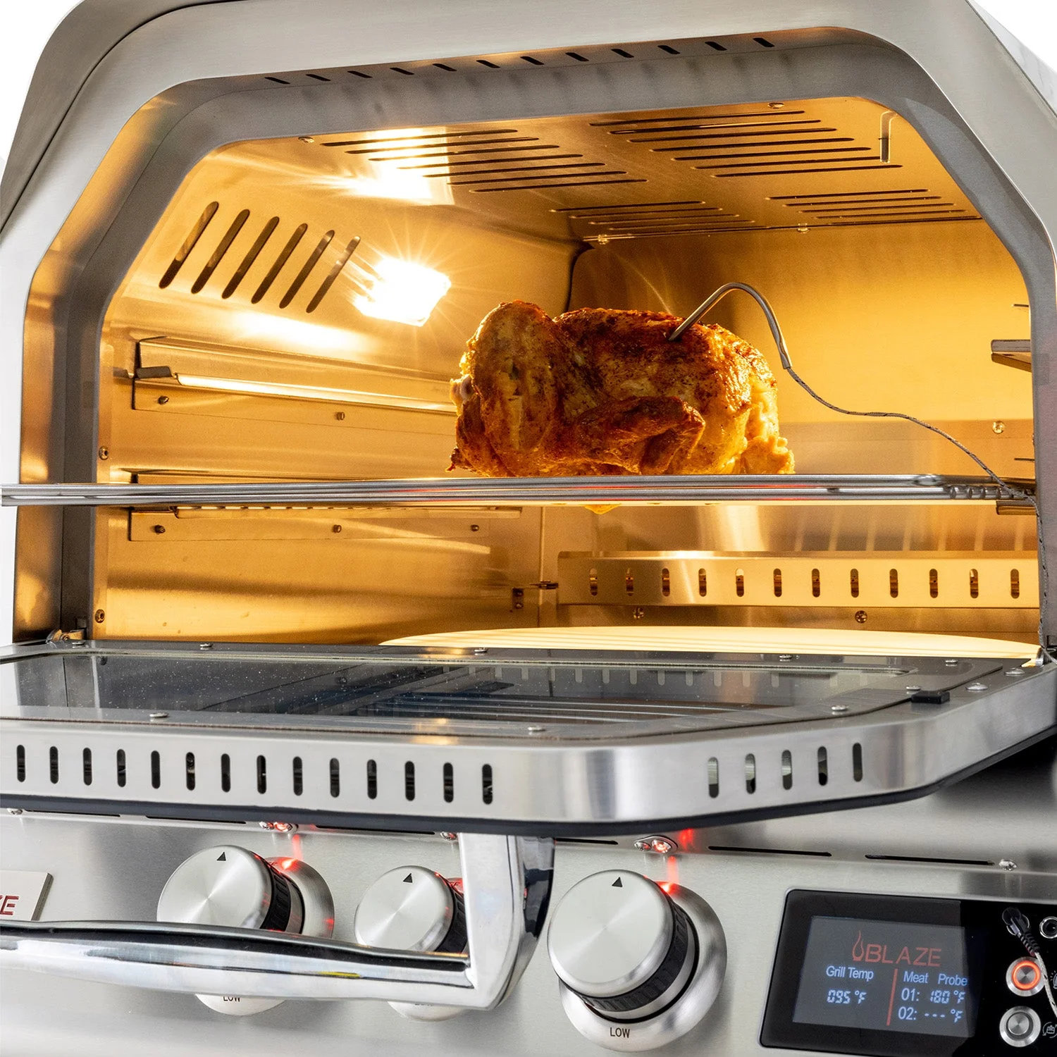 Blaze 26-Inch Gas Outdoor Pizza Oven With Rotisserie (NG) - BLZ-26-PZOVN-NG - Image 5
